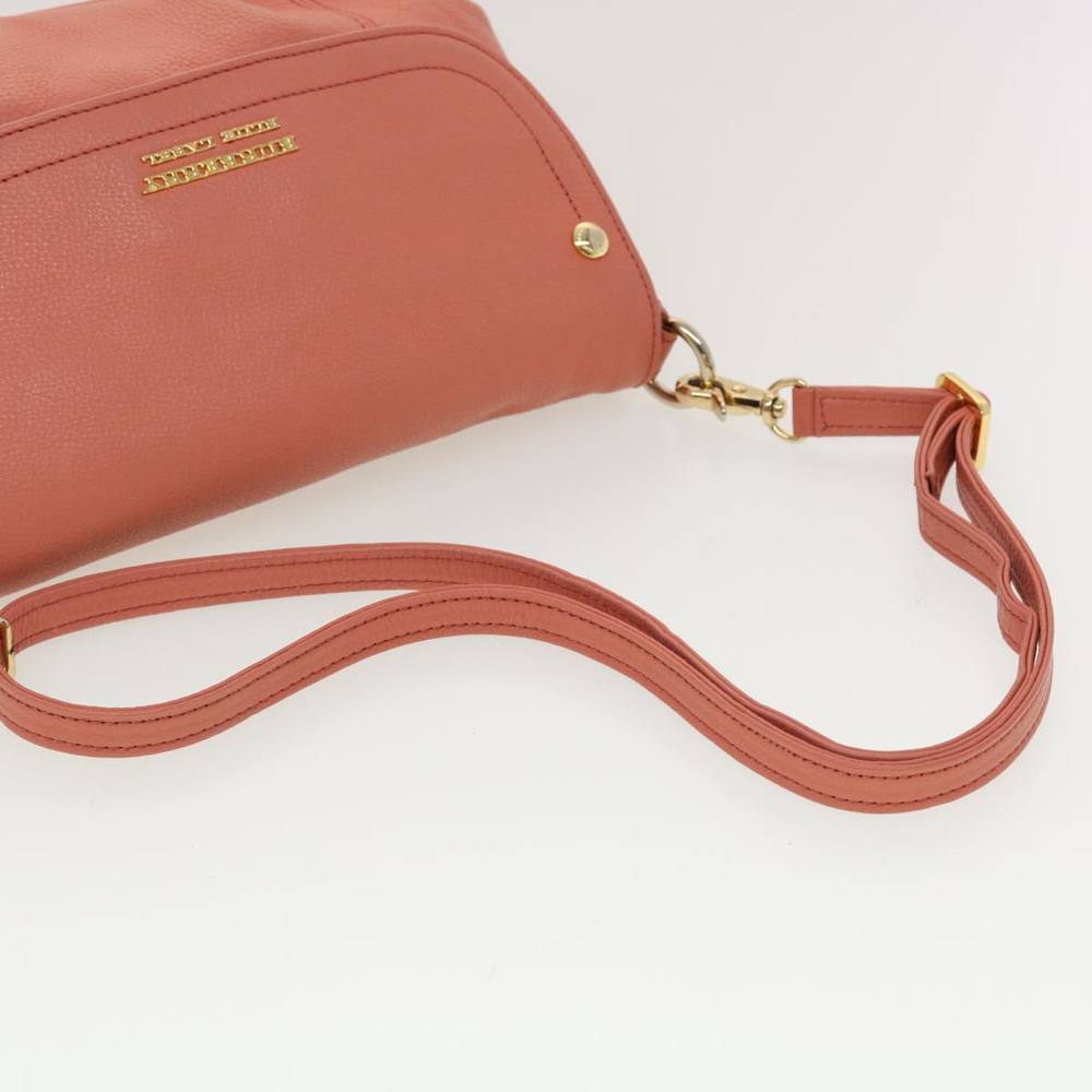 BURBERRY Blue Label Shoulder Bag Leather Orange Auth yb128 - Picture 7 of 16